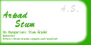 arpad stum business card