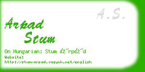 arpad stum business card